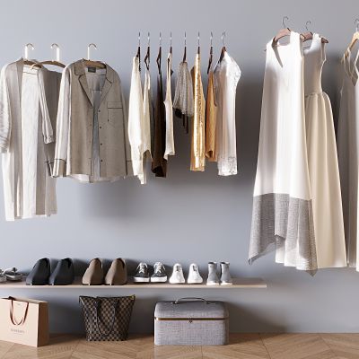 现代衣服组合 鞋子 包包