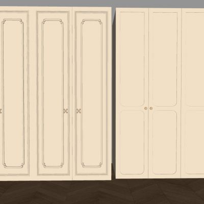 法式衣柜门门板 实木奶油衣柜门板 
