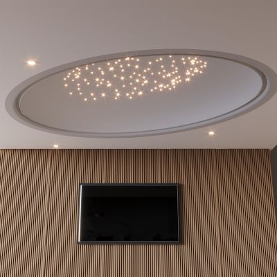 星空吊顶圆形吊顶 异形天花吊顶 格栅电视背景墙