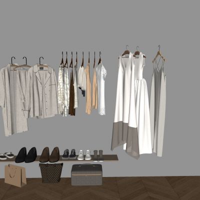 现代衣服组合 鞋子 包包