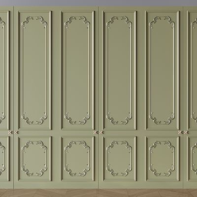 法式衣柜门门板 实木雕花衣柜门板 奶油风衣柜门板