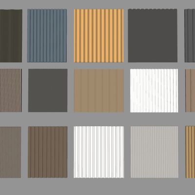 现代护墙板长城板 轻奢波浪板墙饰板