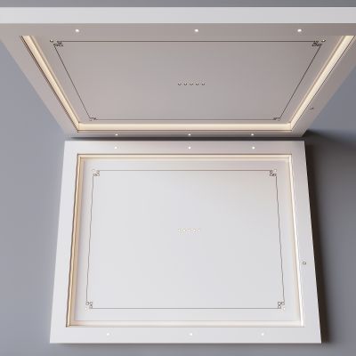 新中式天花吊顶 方形吊顶