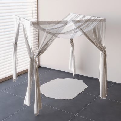 奶油风帷幔蚊帐 床幔纱帘