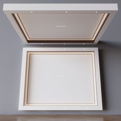 新中式天花吊顶 无主灯方形吊顶