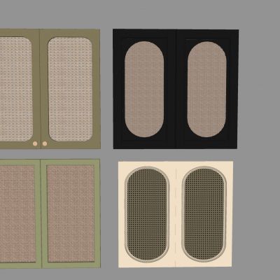 法式衣柜门门板 实木藤编衣柜门板 