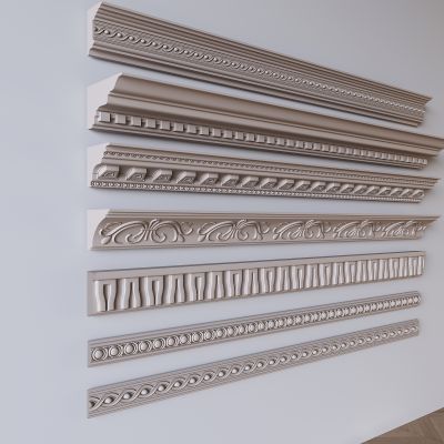 法式雕花石膏线条 石膏构件装饰腰线