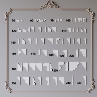 法式雕花石膏线条 简欧线脚踢脚线 天花角线檐口线