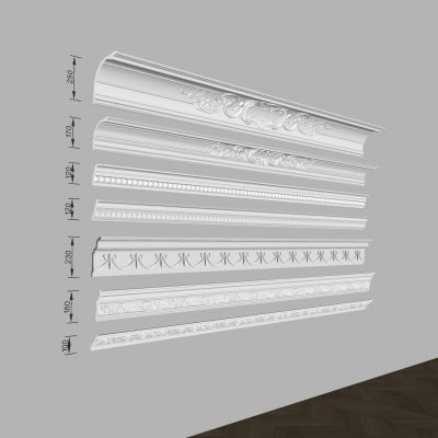 法式奶油石膏线条 雕花石膏构件腰线 