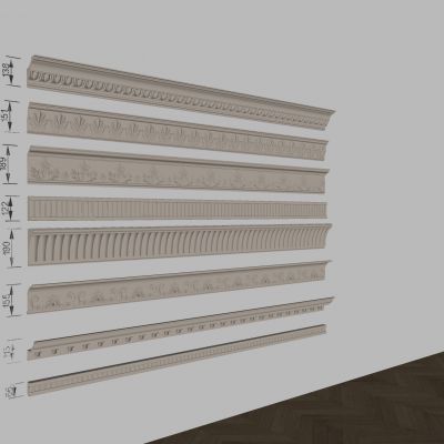 法式雕花石膏线条 石膏构件装饰腰线