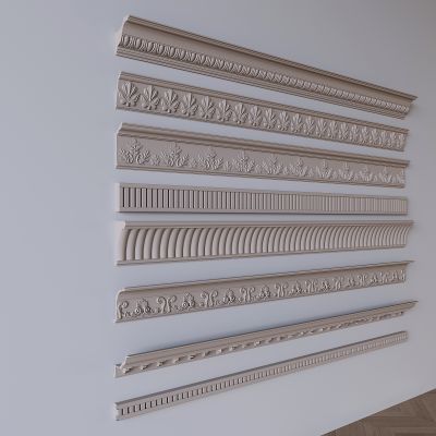 法式雕花石膏线条 石膏构件装饰腰线