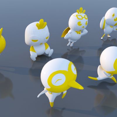 现代卡通鸟类雕塑小品 小鸟雕塑小品 鸟类雕塑小品