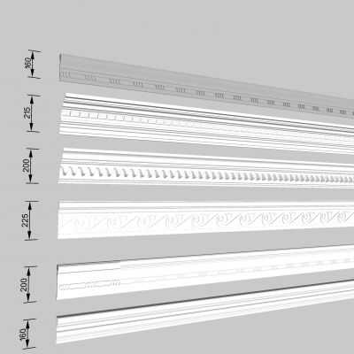法式奶油石膏线条 雕花石膏构件腰线 装饰线条踢脚线