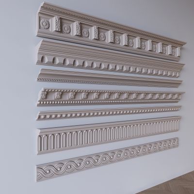 法式雕花石膏线条 石膏构件装饰腰线