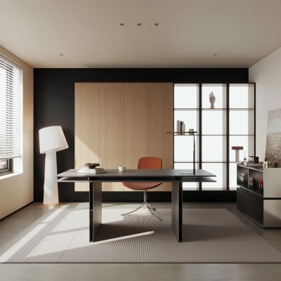 现代意式书房 卧室书房 开放式书房 别墅书房 意式极简书房