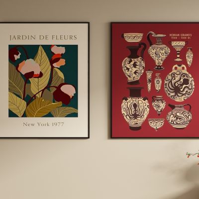 复古中古风装饰 挂画