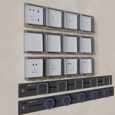 开关插座面板  防水盒网络插座 可移动轨道插座