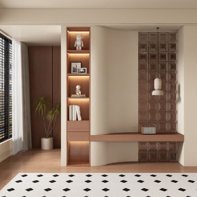 中古风玄关 隔断3D模型