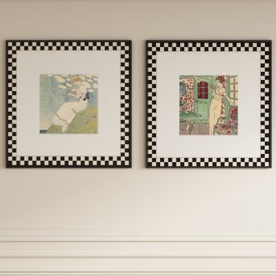 法式现代抽象装饰画 挂画