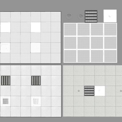 铝扣板吊顶矿棉板 中央空调出风口 格栅灯 