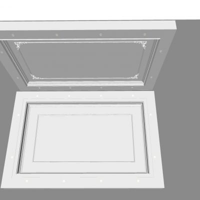 法式天花吊顶  法式雕花石膏线条 法式方形吊顶