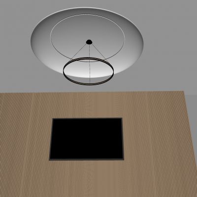 圆形发光灯膜吊顶 软膜天花吊顶 水晶吊灯