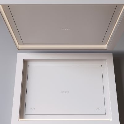 无主灯天花吊顶 方形吊顶 筒灯射灯线灯