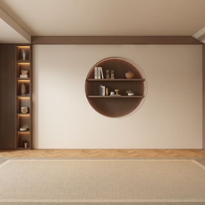 中古风客厅背景墙