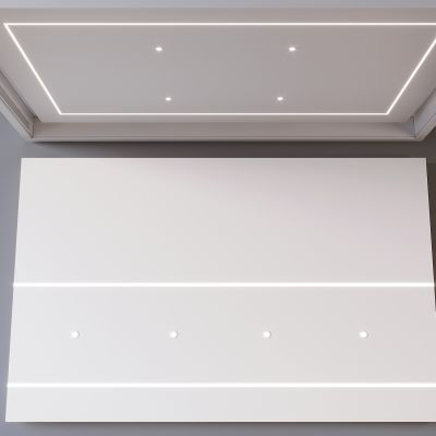 无主灯天花吊顶  筒灯射灯线灯