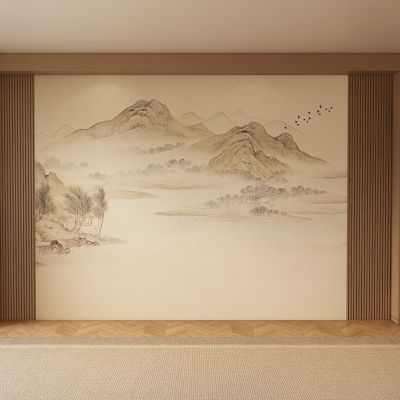 新中式客厅背景墙