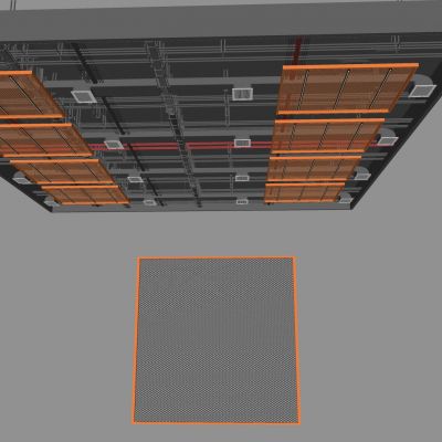 工业风管道吊顶 空调管道天花吊顶 方形消防管道吊顶