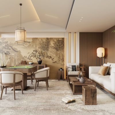 禅意新中式棋牌室