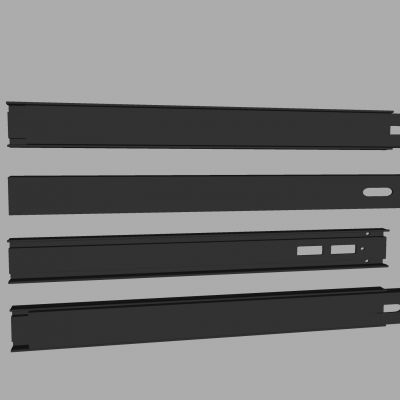 抽屉滑轨滑道 五金构件SU模型