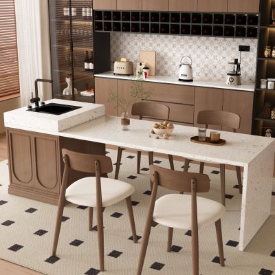 中古风岛台餐桌椅 餐厅