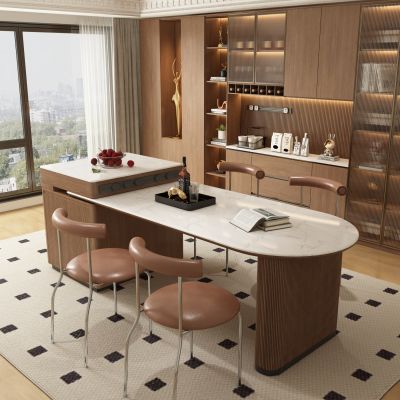 中古风岛台餐桌椅 餐厅