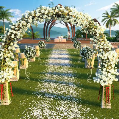 现代草坪婚礼场景