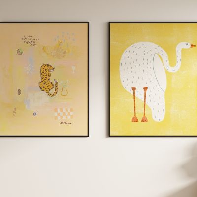 奶油风装饰画 挂画