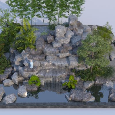 假山水景 叠水景观 