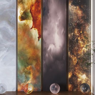 透光石背景墙岩板 发光透光大理石 奢石墙面装饰石材