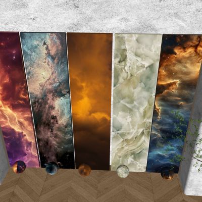 透光石背景墙岩板 发光透光大理石 奢石墙面装饰石材