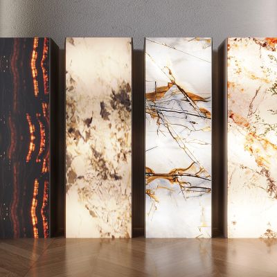 透光石背景墙岩板 发光透光大理石 奢石墙面装饰石材