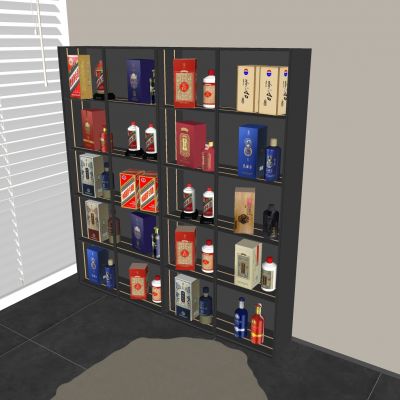 酒柜白酒酒瓶酒水 茅台五粮液国窖 汾酒郎酒玻璃酒柜