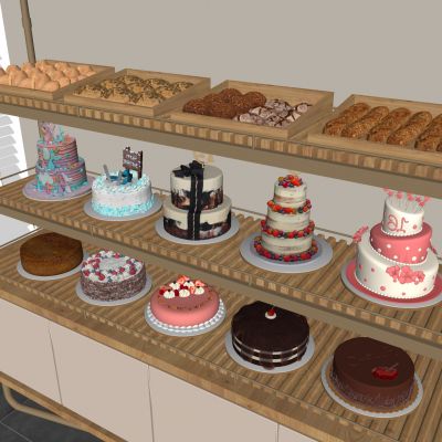 草莓巧克力蛋糕 甜点面包肉松小贝 三层双层生日蛋糕