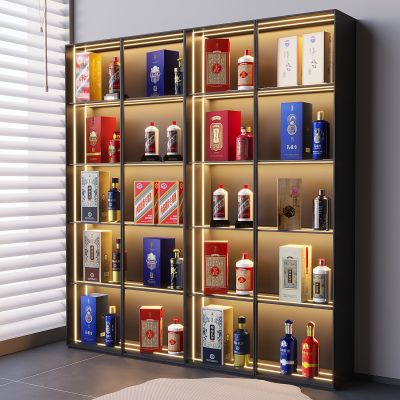 酒柜白酒酒瓶酒水 茅台五粮液国窖 汾酒郎酒玻璃酒柜