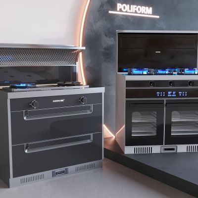 油烟机灶具集成灶 厨具蒸箱烤箱一体 燃气灶