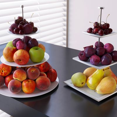 水果苹果桃车厘子 梨果盘