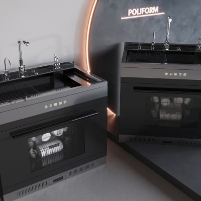 全自动集成洗碗机 水槽洗碗机一体 智能除菌洗碗机