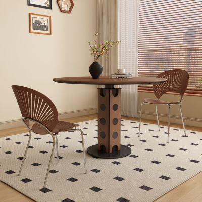 中古风圆形休闲桌椅 餐桌椅