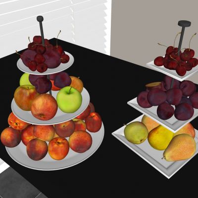 水果苹果桃车厘子 梨果盘