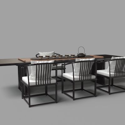 中式红木茶桌椅组合